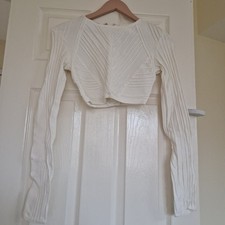 House Of Cb White Cropped Top